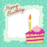 Happy birthday cake card