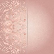 background for invitation with pink floral pattern