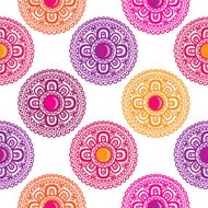 Abstract seamless pattern Decorative flowers Vector