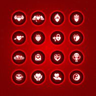 Set valentine&#039;s day icons vector symbols N2