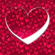 pink love symbols background with heart