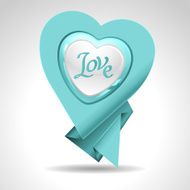 Valentine&#039;s Day vector background Origami speech bubble