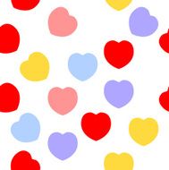 Colorful heart texture isolated on white
