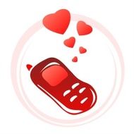 phone and hearts
