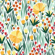 Vector pattern with summer flower N2