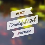 Vector typography on blur background N30