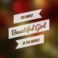 Vector typography on blur background N32
