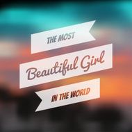 Vector typography on blur background N35