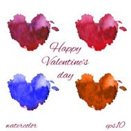 Watercolor hearts N5