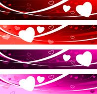 Valentine&#039;s Day banner backgrounds