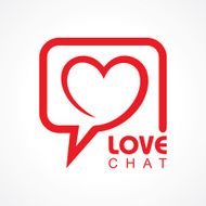 Chat for love concept stock vector N2