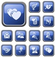 Love and dating buttons