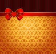 Beautiful vintage background with bow Vector N2