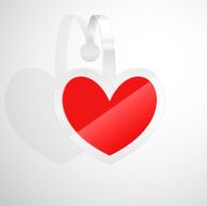 Valentine`s Day card with heart shaped sticker N2