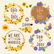 Sweet flower wreath card N4