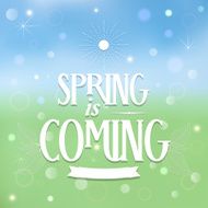 Typographical Spring Background vector N2