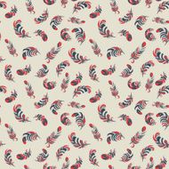 colorful feathers seamless pattern N5