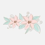 Drawing floral bouquet
