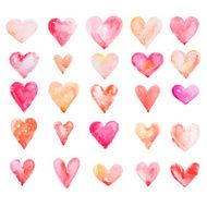 Watercolour heart isolated on white background