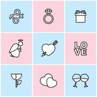 valentine&#039;s day symbols N3