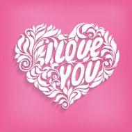 ornament heart with the lettering I love you N2