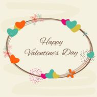 Beautiful frame for Happy Valentines Day celebration