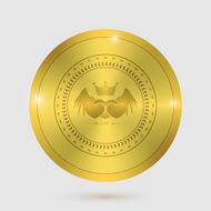 icon heart angel valentines day guarantee of gold metal badges N3