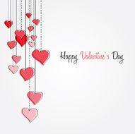 hipster style hand drawn happy valentine`s day card N2