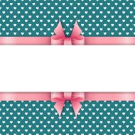 Cute background with pink ribbon