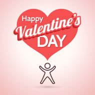 Valentine&#039;s Day Greeting Card with Heart Symbol