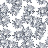 Seamless Pattern Lotus N2