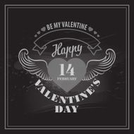 Typography Valentine&#039;s Day cards Caption chalk on a blackboard N2