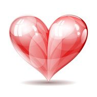 Vector shiny glossy heart illustration