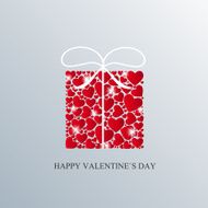 Valentine Day Card with Heart Vector Illustration N6