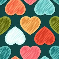 Vintage Hearts Retro abstract seamless pattern Can be used in