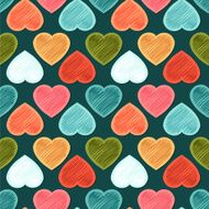 Vintage Hearts Retro abstract seamless pattern Can be used in N2