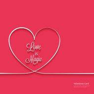 Valentines card with line heart N3
