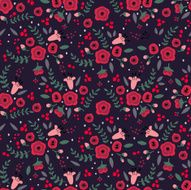 Vintage decorative pattern with small flowers