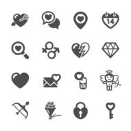 love and valentine icon set 7 vector eps10 N2