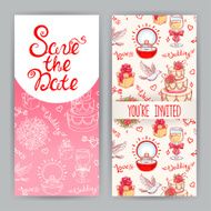 two cards for wedding