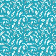 Feathers seamless pattern N17