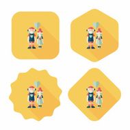 Valentine's day couple flat icon with long shadow eps10 N95