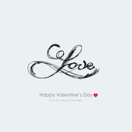 Vector vintage inscription love by hand