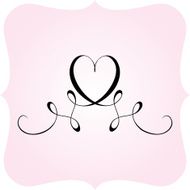 Romantic calligraphy monogram