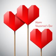 Red paper hearts