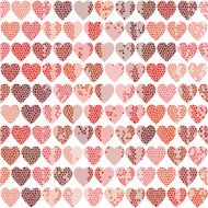 Vector seamless pattern with hearts on a white background