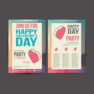 Brochure Flyer Happy Valentine&#039;s Day design vector template N4