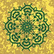 Indian ornament kaleidoscopic floral pattern mandala N2