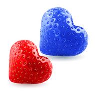 Red and blue strawberry hearts N2