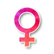 Watercolor women symbol